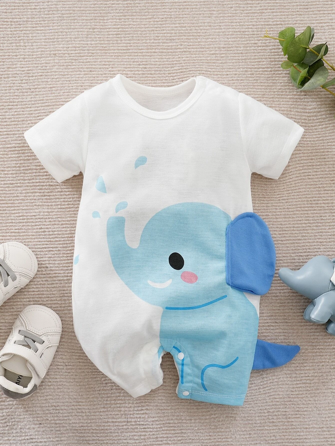 Camisa Estampada Elefante Bebé