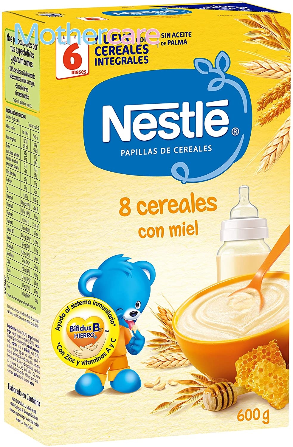 marcas papilla 8 cereales miel