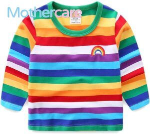 Últimas Novedades en camisetas de bebé de rayas multicolor ❤️